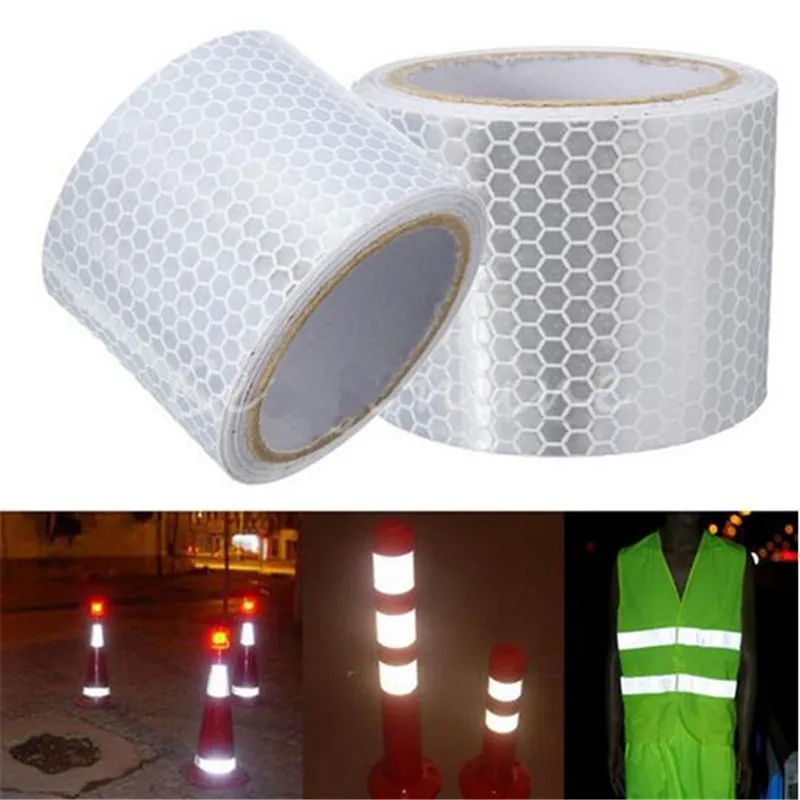 

10 pcs/lot Car-styling 3m*5cm Reflective Strips Car Stickers Motorcycle Decoration Automobiles Safety Warning Mark