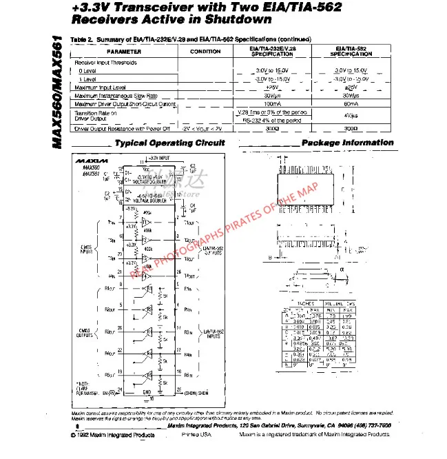 3 قطعة/الوحدة MAX561CAI SSOP28 MAX561 في الأسهم