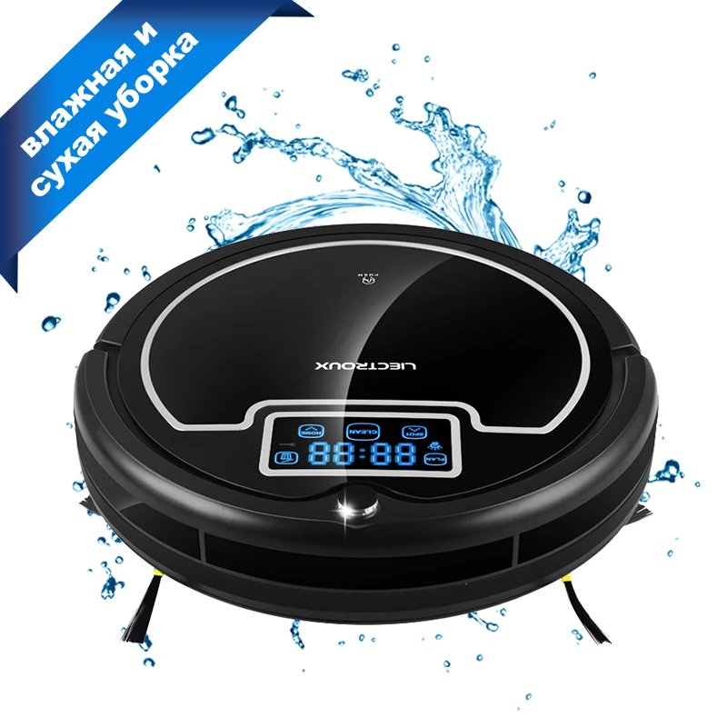 LIECTROUX B2005PLUS Robot Vacuum Cleaner with Wet/Dry Big Mop Water Tank, Time Schedule, Auto Smart Recharge Clean Aspirator