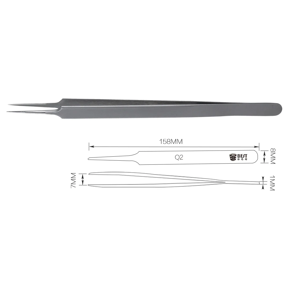 Stainless Steel Eyebrow Tweezer False Eyelash Extension Tools Auxiliary Repair Hyperfine High Precision Anti Acid Tweezers