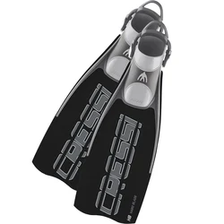 Cressi ARA EBS Scuba Diving Fins Powerful Open Heel Long Blade Adjustable Diving Fin Foot Flipper with Bungee Strap