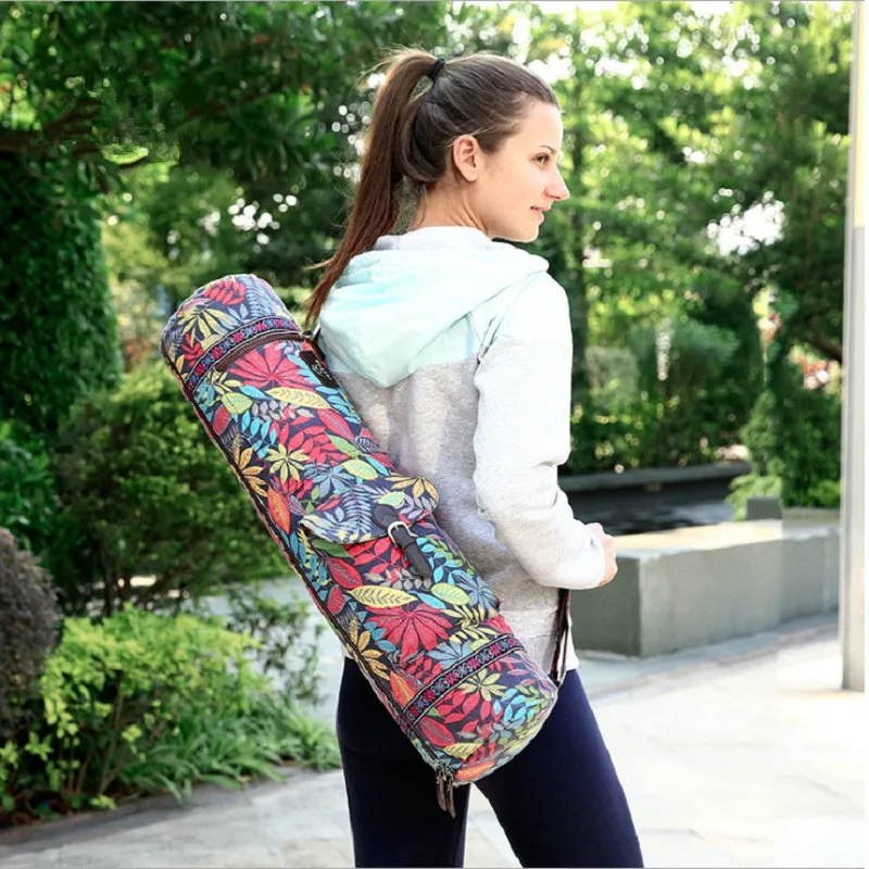 Waterproof Canvas Yoga Backpack Yoga Bag Gym Mat Bag Waterproof Mat Bag Yoga Pilates Mat Case Bag Carriers