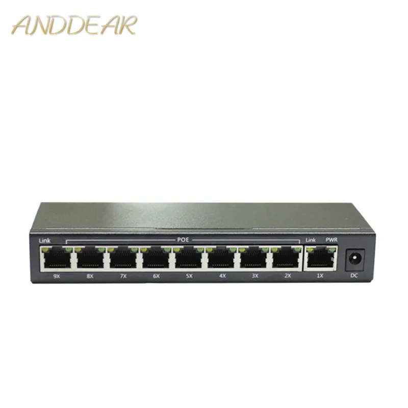 

HYY2 poe switch 8 port network switches Hub full-duplex & Half-duplex for ip camera Ieee802.3af/at 48V2A power adapter switch