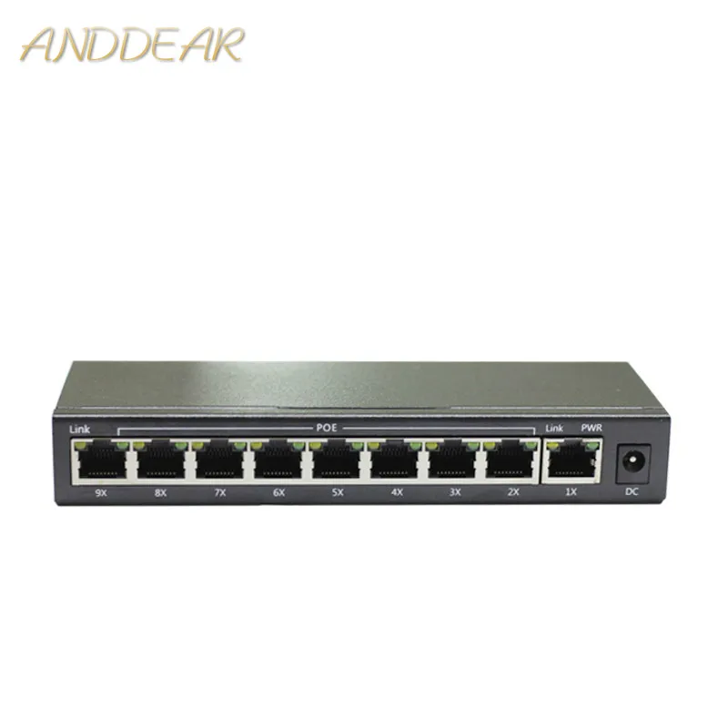 HYY2 poe switch 8 port network switches Hub full-duplex & Half-duplex for ip camera Ieee802.3af/at 48V2A power adapter switch