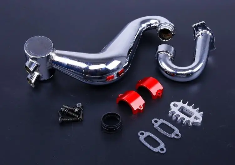 

SS silencer resonant exhaust pipe Power riser pipe for 1:5 gasoline RC vehicle fits ROVAN KM HPI BAJA 5B 5T 5SC