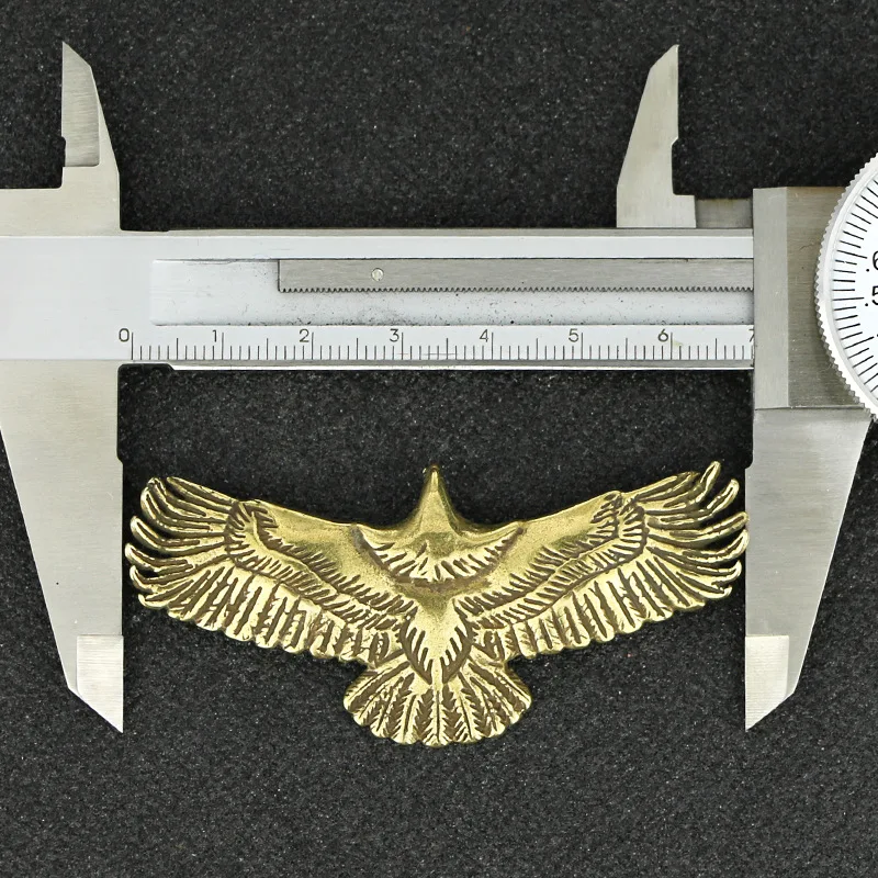 Copper Big Wings Eagle Keychain Pendants Retro Brass Animal Statue Key Chain Pendant Home Decoration Desk Ornament Festival Gift