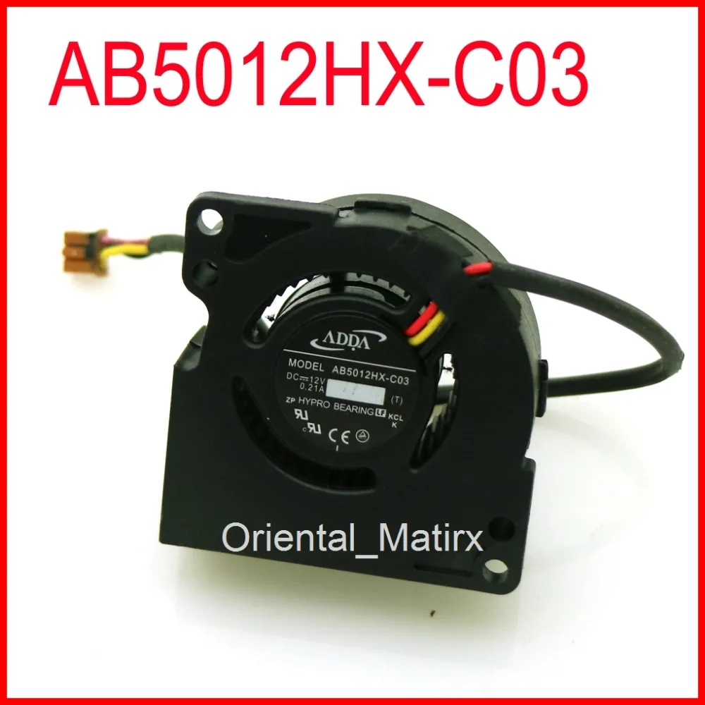 Free Shipping AB5012HX-C03 5020 5CM 12V 0.21A 3Wire 3Pin Computer Cooler Cooling Fan