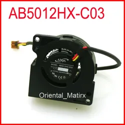 Free Shipping AB5012HX-C03 5020 5CM 12V 0.21A 3Wire 3Pin Computer Cooler Cooling Fan