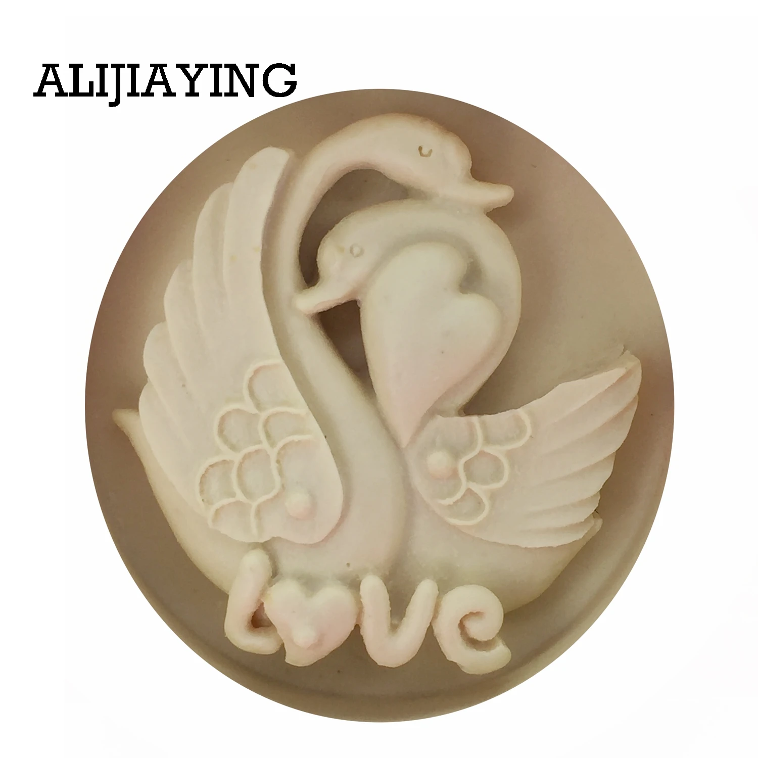 M1247 1Pcs Lovely Swan Shape 3D Fondant Silicone Mold Candle Chocolate Soap Moulds Wedding Cake Decorating Kitchen Baking