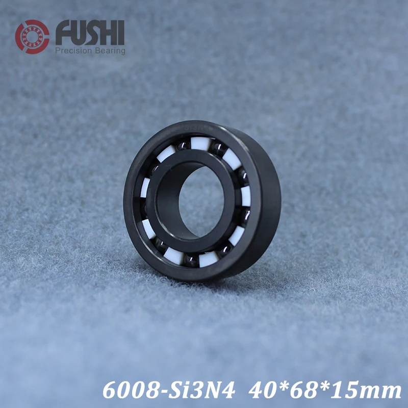 6008 Full Ceramic Bearing ( 1 PC ) 40*68*15 mm Si3N4 Material 6008CE All Silicon Nitride Ceramic Ball Bearings