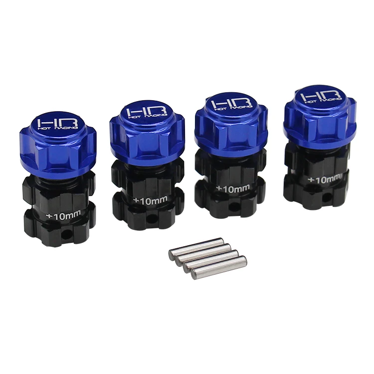 

HR 17mm Hex Hub Wheel Adapter and Wheel Nut Set for 1/10 Traxxas E-Revo 2.0 Offset from stock wheel hex +10mm/side