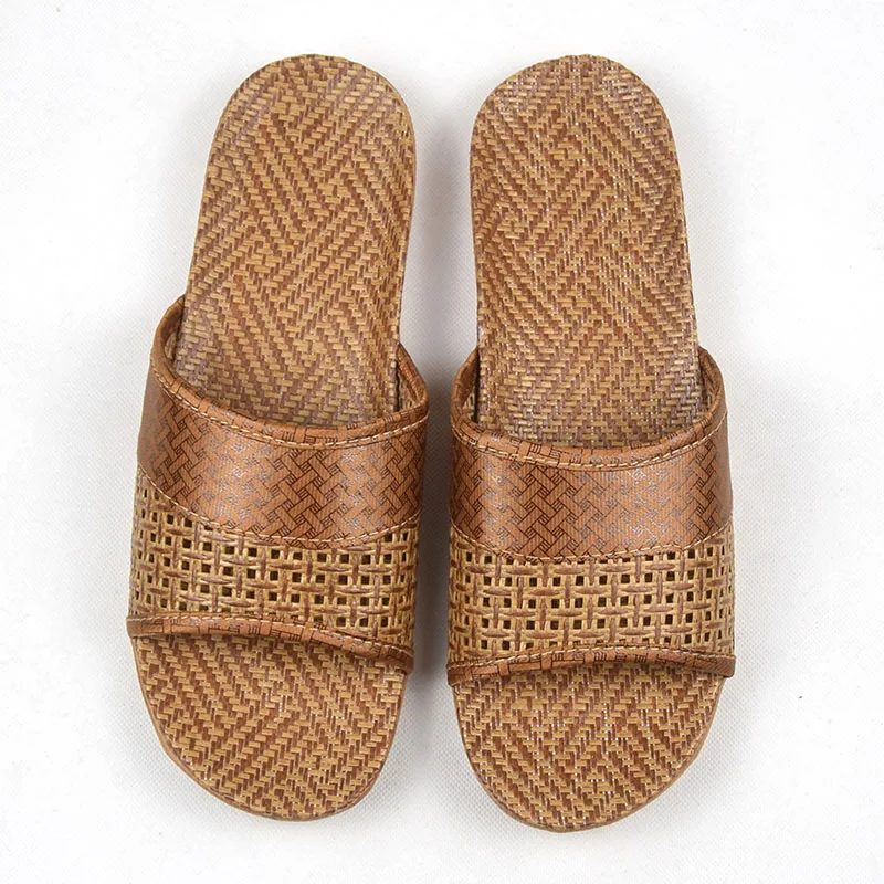 FAYUEKEY 2023 New Arrival Summer Fashion Home Linen Breathable Slippers Men Indoor Floor Beach Slides Boys Gift Flat Shoes