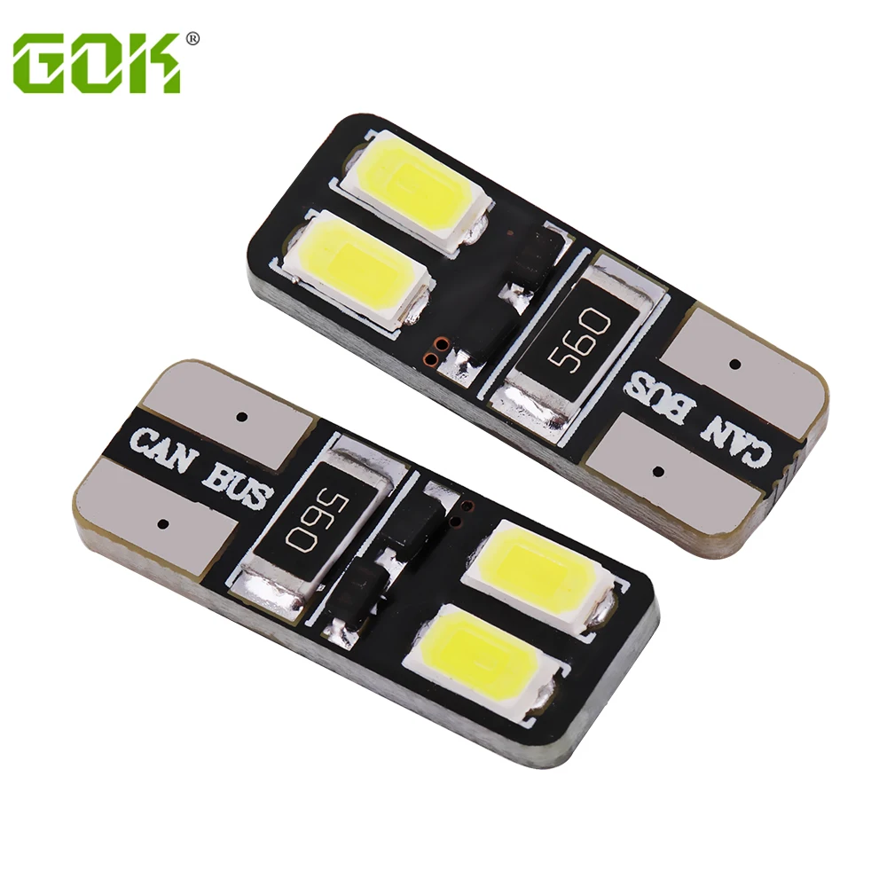 

500PCS Super Bright Car Roof Auto T10 Led Canbus W5W 194 4smd 5630 5730 Interior 4LED Bulb No Error Signal Lamp Clearance Lights