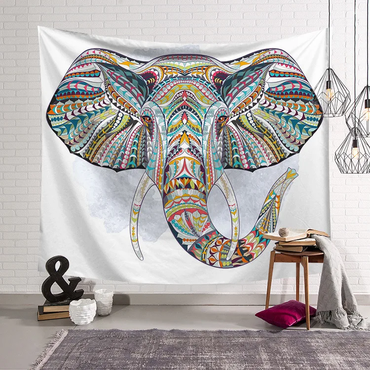 CAMMITEVER Wild Elephant Group Animal Blankets Tapestry Elephant Wall Hanging Blanket Dorm Home Decor