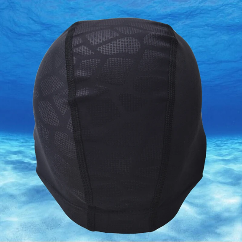 Gorro de natación de tela impermeable para hombres y mujeres, gorro de natación de pelo largo, deportes, tiburón, alta elasticidad, Flexible,