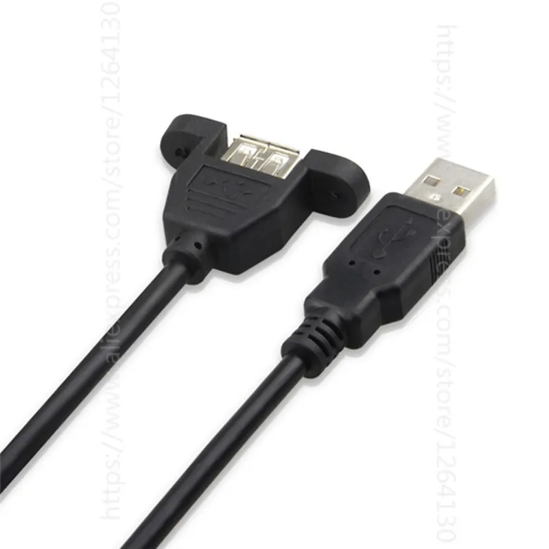 Kabel USB męski na żeński USB 2.0 A żeński do montażu panelowego na przedłużacz USB A męski z wtyczką kątową