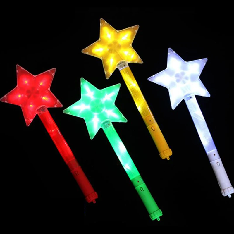 led party led toys Light Up Multi Color LED star Stick Wands Rally Rave Cheer Batons Party Flashing Glow Stick Light Sticks