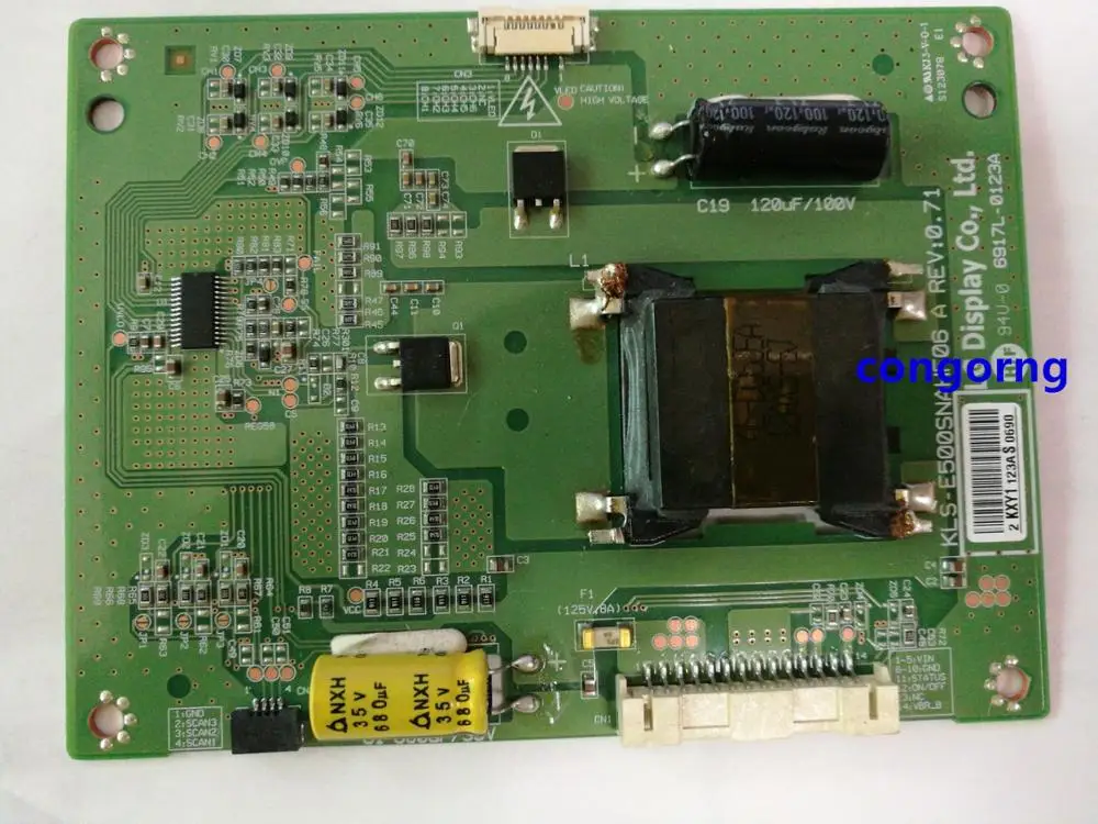 6917L-0123A high voltage Logic board FOR connect with KLS-E500SNAHF06 A REV:0.71 T-CON connect board F06 it isn't original