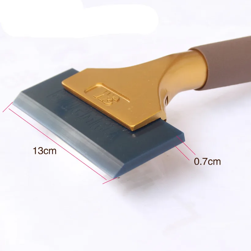 QH-02 gold 20cm long aluminum handle scraper  tint tools car wrap tools suit kit rubber hand scraper with 22.5x13cm