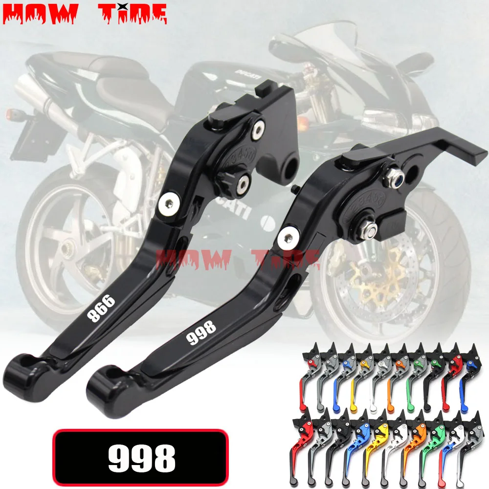 Motorcycle Folding Extendable CNC Moto Adjustable Clutch Brake Levers For DUCATI 998 1999 2000 2001 2002 2003