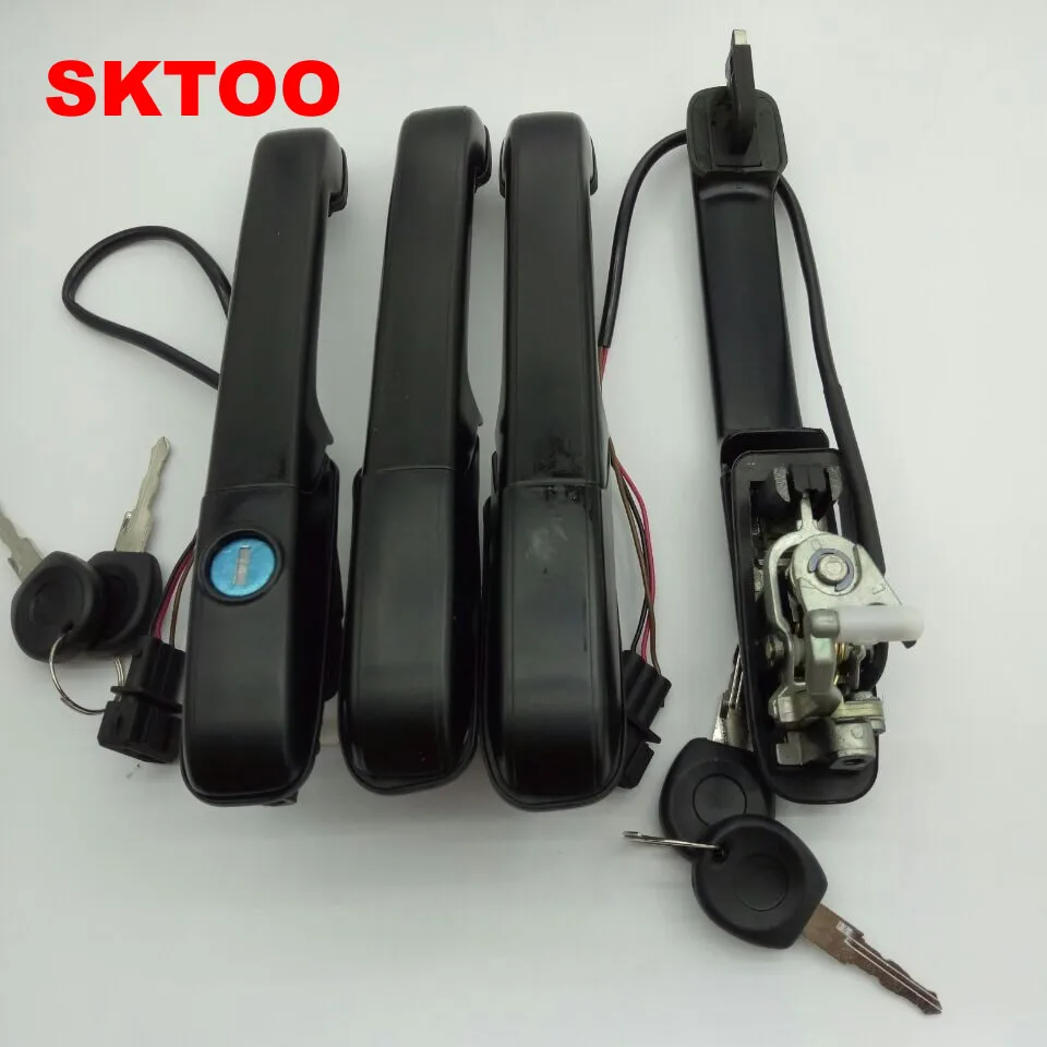 

SKTOO 4PCS For Volkswagen Passat B4 door handle outer door handle with cylinder key a set four door handles