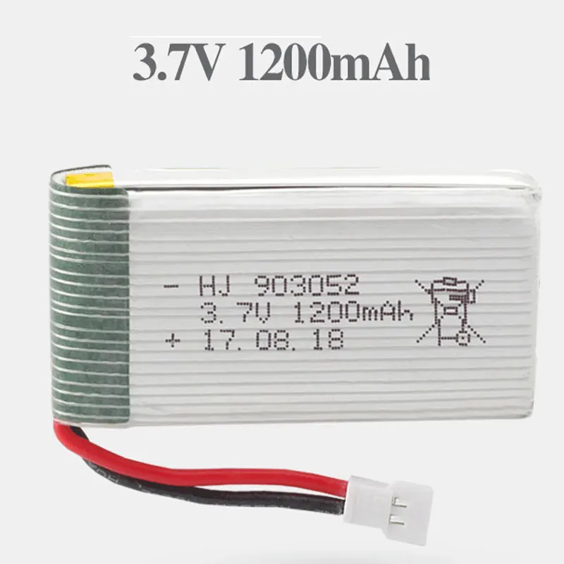 Soravess 3.7V 1200mAh 25C Li-Po Battery Rechargeable Batteries With Plug For HJ R/C X5SW M18 H5P X5 Four Axis Aircraft Drone