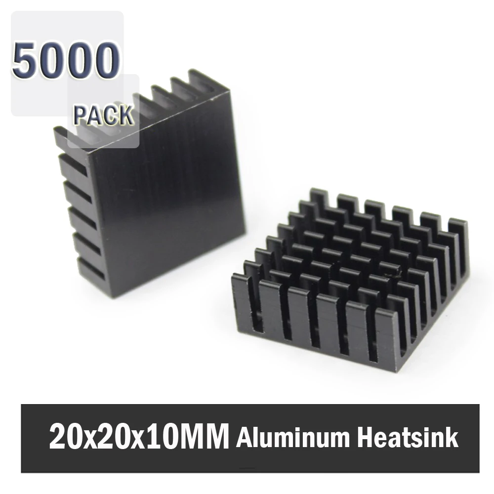 

5000Pcs Gdstime 20x20x10mm 20mm 10mm Aluminum Heatsink for Computer Xbox360 PS VGA Graphics Card DDR RAM Video Memory Heat sinks