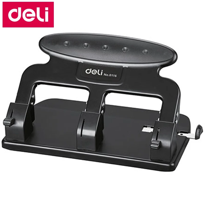 Deli 0116โต๊ะ7มม.3-Hole Desk Punch รูสามรู/Punch 35แผ่น3 punch