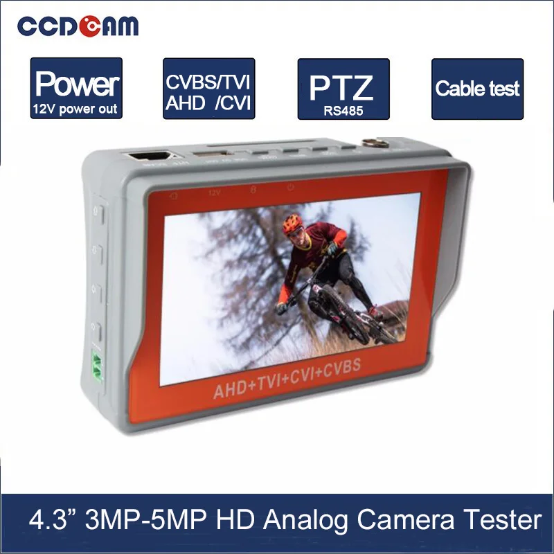 

4.3 Inch HD AHD 5MP 4MP 3MP CCTV Tester Monitor TVI 5MP CVI 4MP Analog Camera Tester