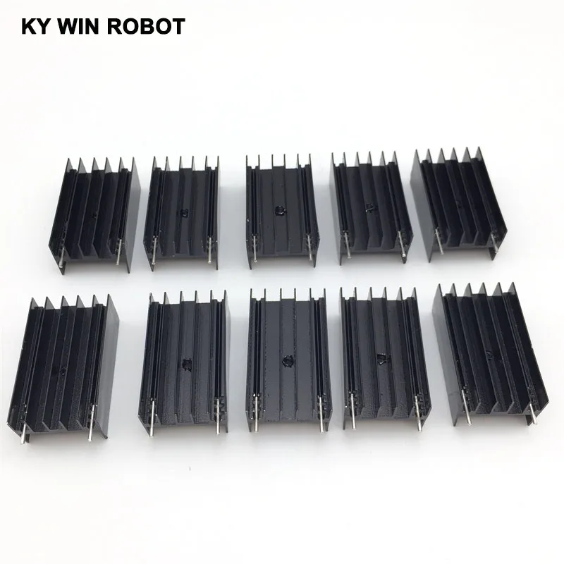 10 pcs Aluminium TO-220 Heatsink TO 220 Heat Sink Transistor Radiator TO220 Cooler Cooling 23*16*40MM With 2 Pins