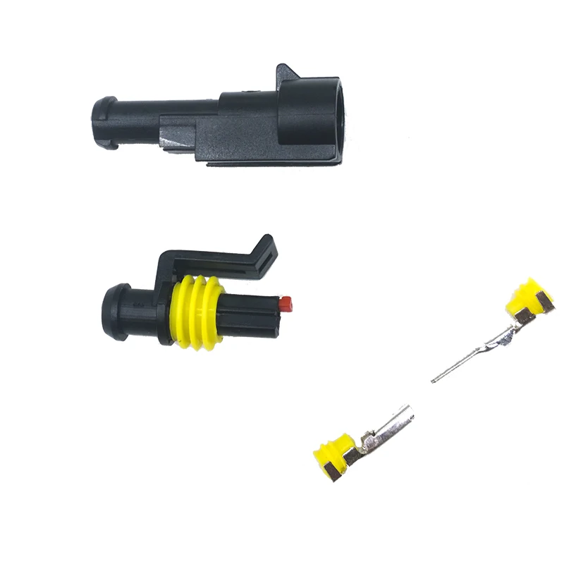 5 set kit 1P waterproof connector AMD plug socket male and female connector 1 core hole butt plug car harness