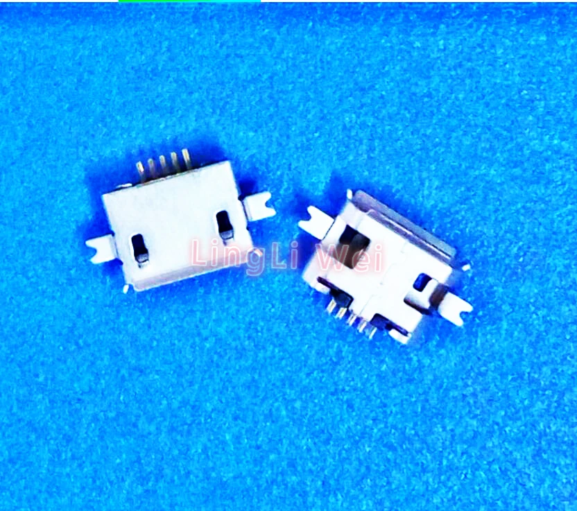 50 szt. Mikro złącze z grubą płytą 1.0 SMD 2 piny Mini USB złącze 5P żeńskie Gniazdo ładowania tabletu Gniazdo ładowania telefonu komórkowego — zdjęcie 3