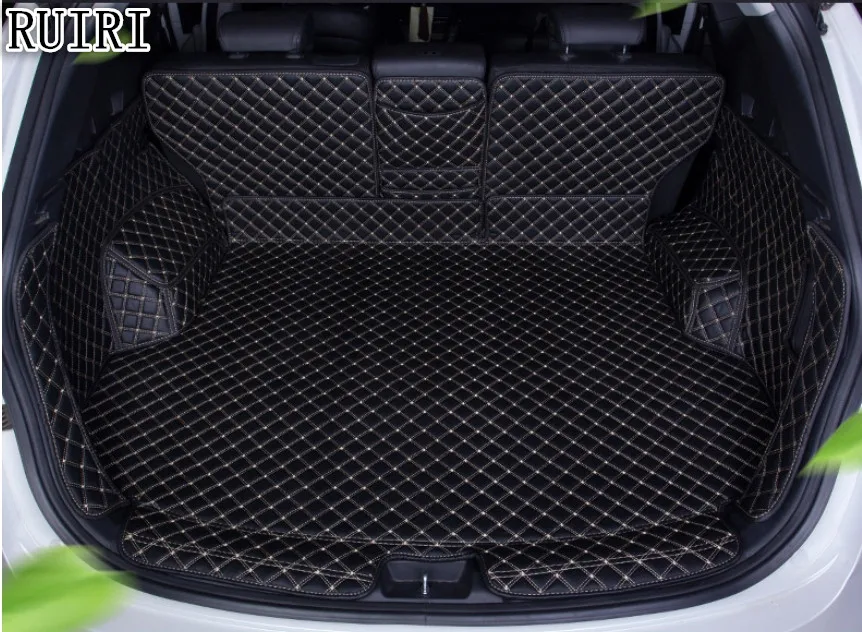 Best quality! Special car trunk mats for Hyundai Santa fe 5 seats 2018-2013 waterproof cargo liner boot carpets for Santafe 2016