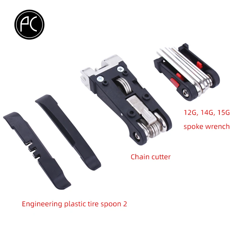 PCycling 18 In 1 Bike Bicycle Multi Repair Tool Set Kit Hexagon Screwdriver Wrench Set Chain Rivet Mountain Cycle Tool Sets