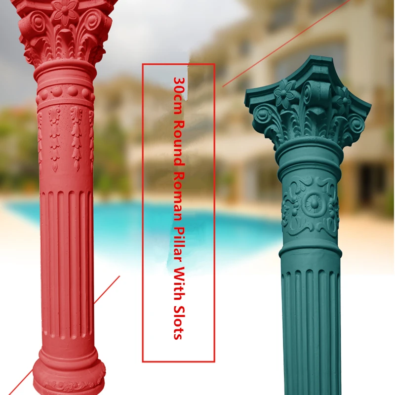 

Durable ABS Plastic Round Roman Pillar Mold, Roof Support Column Moulding, Flucted /Plain 30cm/ 11.81in Dia, 270cm /106.3in H