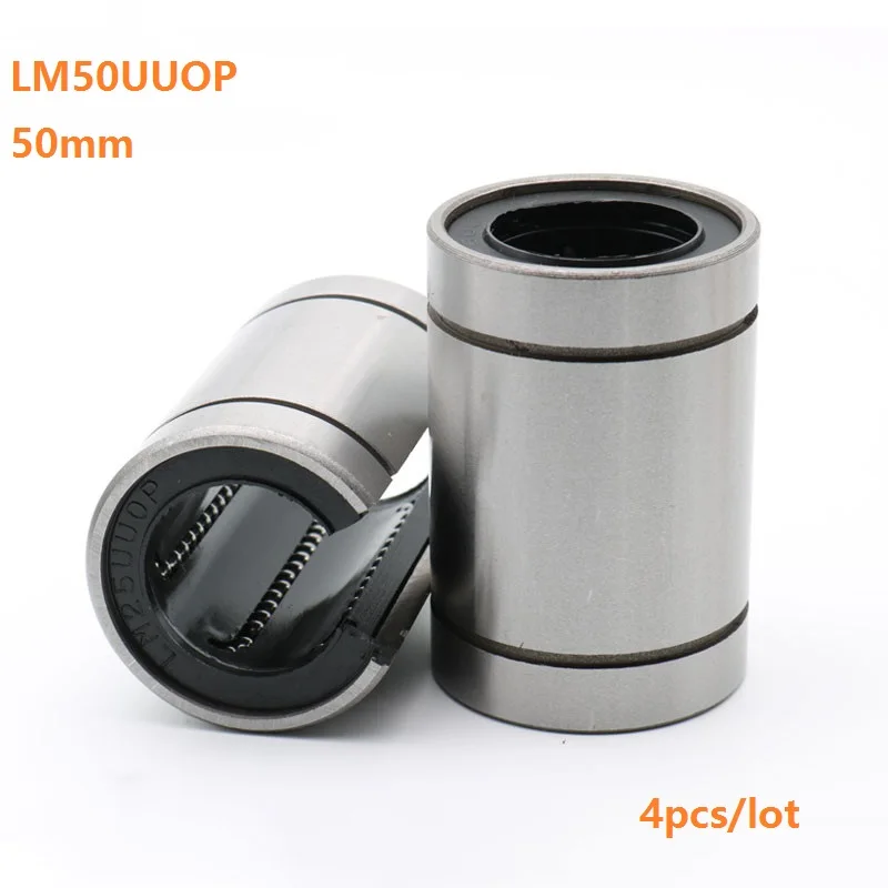 

4pcs/lot 50mm LM50UUOP LM50OP LM50UU-OP open linear motion ball bearing bush bushing for CNC DIY Open Type Linear Bearing