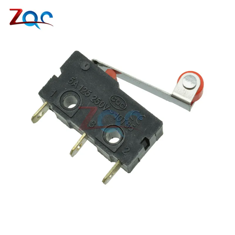 10Pcs KW12-3 Micro Roller Lever Arm Normally Open Close Limit Switch