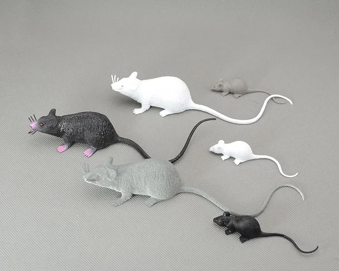 5-7CM Eco-friendly wild animal model toy ofgestation mouse grey mouse mournings