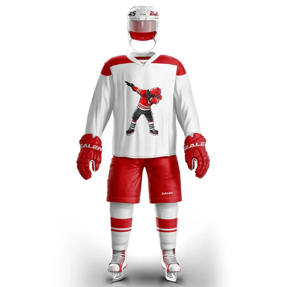 

COLDOUTDOOR super goalie ice hockey jersey white