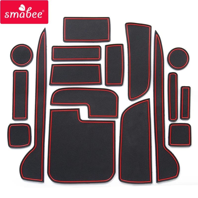 smabee Anti-Slip Gate Slot Pad For HONDA JP N-WGN JH1 JH2 2013 - 2016 Door Groove Mat Anti Slip Mats Rubber Coaster Car Sticker