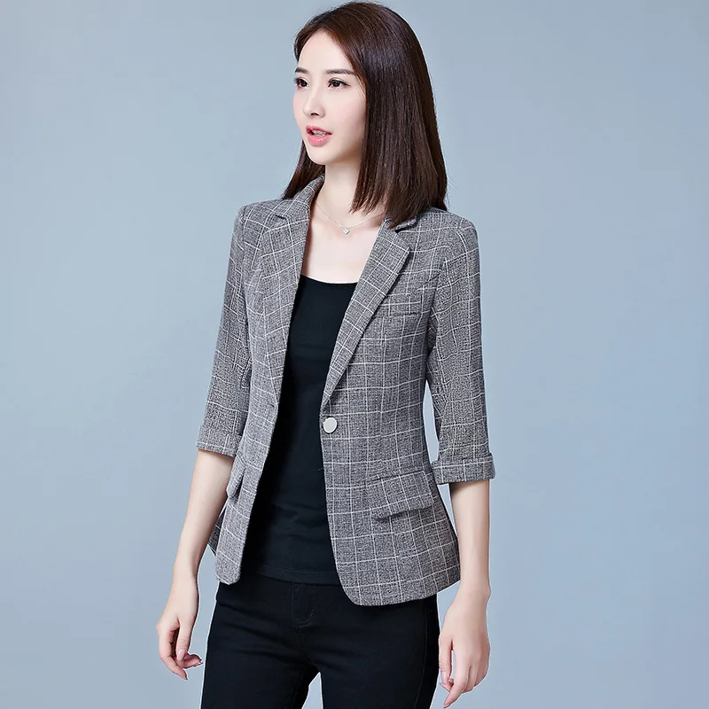 

High Quality Sale Autumn Spring Women Blazer Feminino Elegant Fashion Lady Blazers Coat Suits Female Big Size Jacket Suit S-4xl