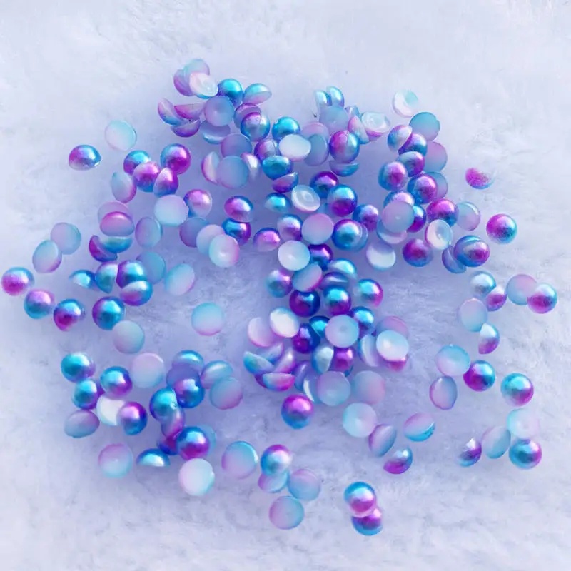 400pcs Half Round Flatback Pearls Jewelry Garment Beads DIY Craft 4mm For Nail Art ABS Pearls -B17