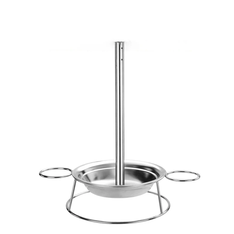 Stainless Steel Roaster Chicken Rack With Bowl Kitchen Outdoor BBQ Tools Chicken Duck Holder Rack Kabob Stand Roasting For BBQ