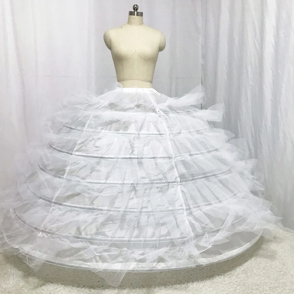 YSF Designer Wedding Petticoat Seven Layer with Hard Tulle for Puffy Wedding Gown