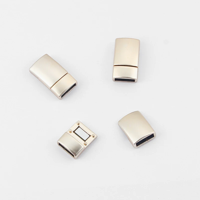 3Sets Gold/ Silver Color 11x3mm Flat Magnetic Clasp for 5mm 10mm Flat Leather Cord Bracelet DIY Jewelry Findings magnet clasps
