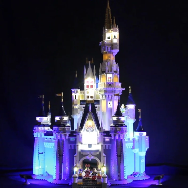 Led Light For Lego 71040 Creative City Cinderella Princess Castle Compatible 16008 Building Blocks Toys (only light+Battery box)