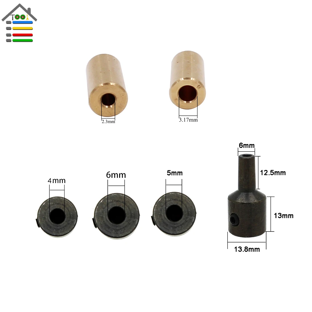 Micro Motor Drill Chucks Clamping 0.3-4mm JT0 Taper Mounted Drill Chuck With Key for 2.3 3.17 4 5 6 8mm Motor Shaft Sleeve