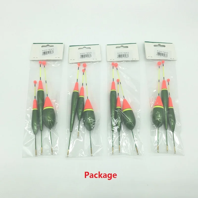 Newdonghui 12 pcs/pack Fishing Float Set Paulownia Wood Floats Mix 3.5G 5G 7G Bobber Fishing Accessories Tackle Carp 46-41004