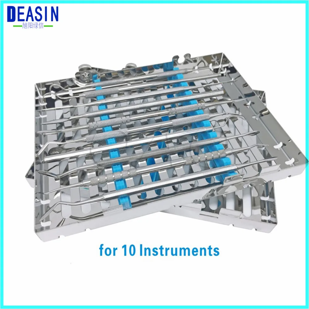 

New arrival Dental stainless steel disinfection placing box for 10 pcs dental instrument for instrument disinfection plate