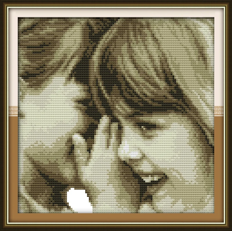 Whisper cross stitch kit people 18ct 14ct 11ct count print canvas stitches embroidery DIY handmade needlework